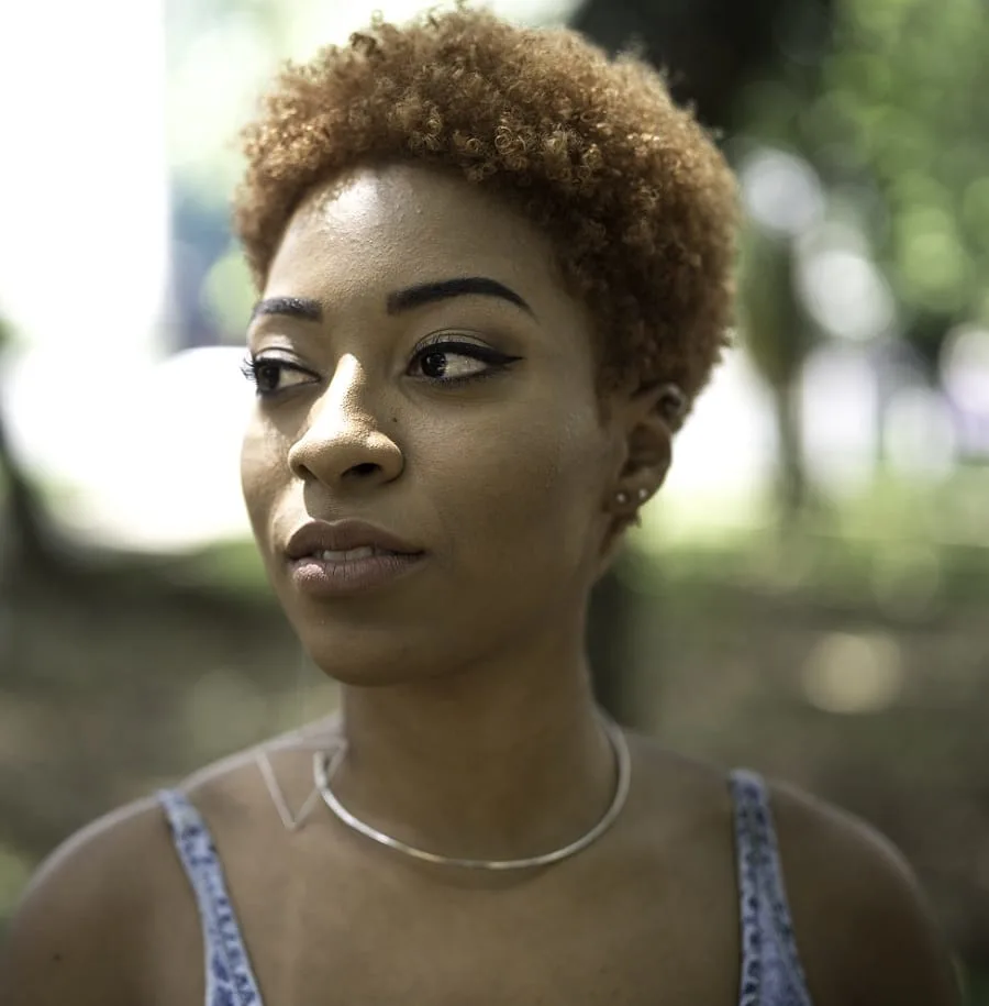 afro pixie haircut