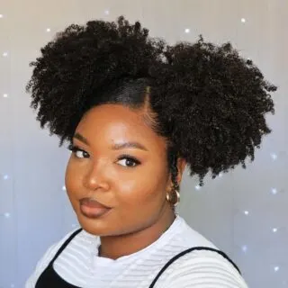 afro puff hairstyle