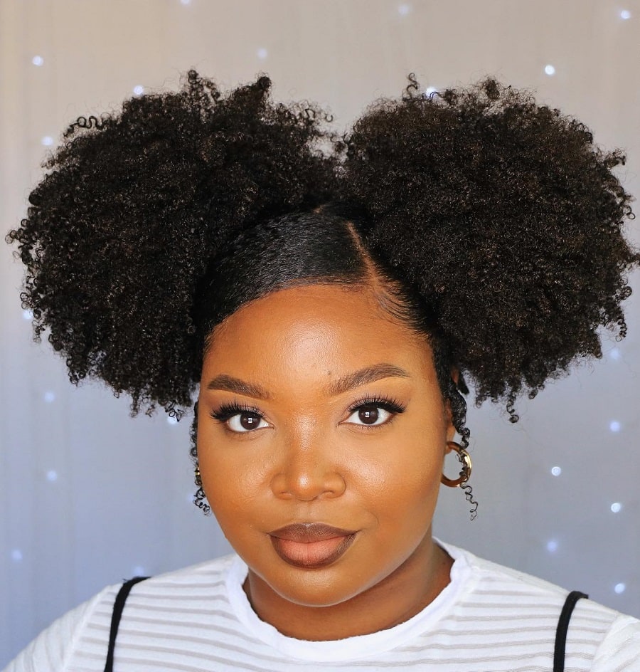 afro puff pigtails