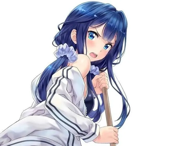 blue haired anime characters - aki adagaki