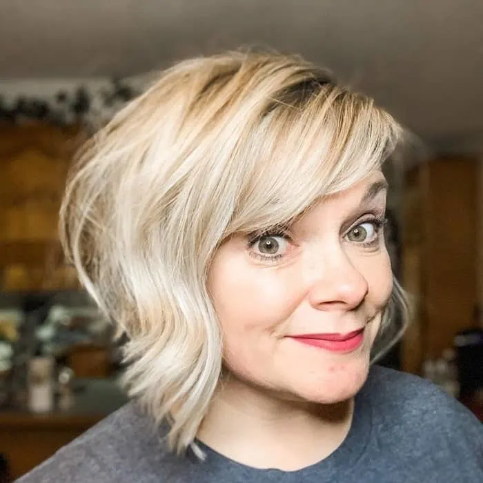 Angled Bob with Side Bangs