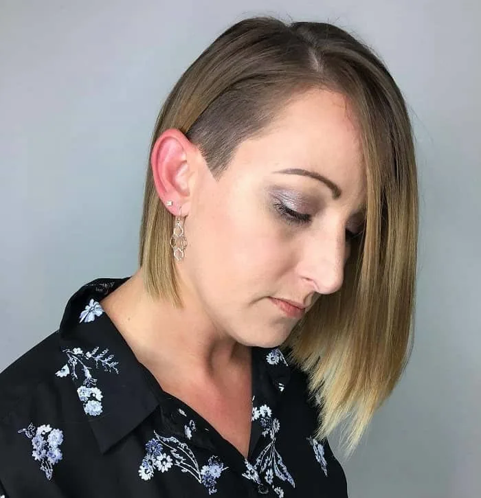 Angled Bob with Undercut