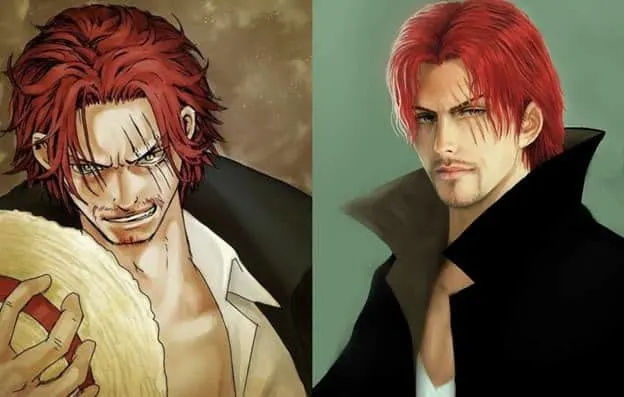 Shanks red hairstyle