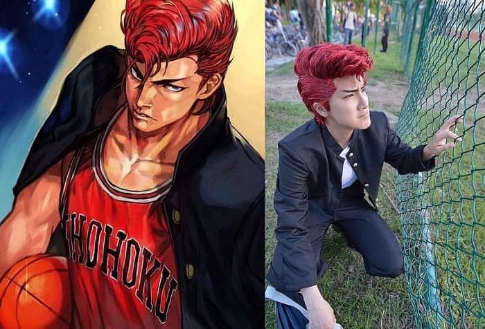 anime boy with red hair - Hanamichi Sakuragi