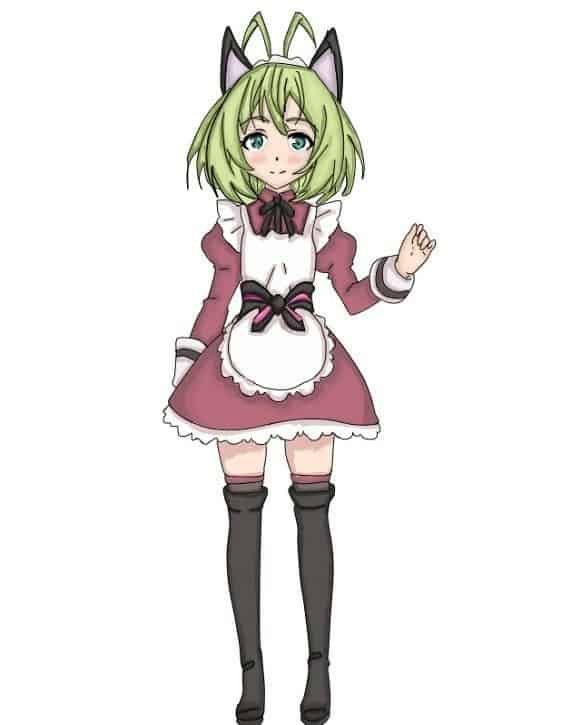 green haired anime girl - Flora Klemm