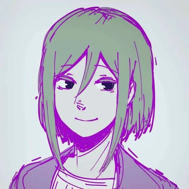 green haired anime character Tsubomi Kido