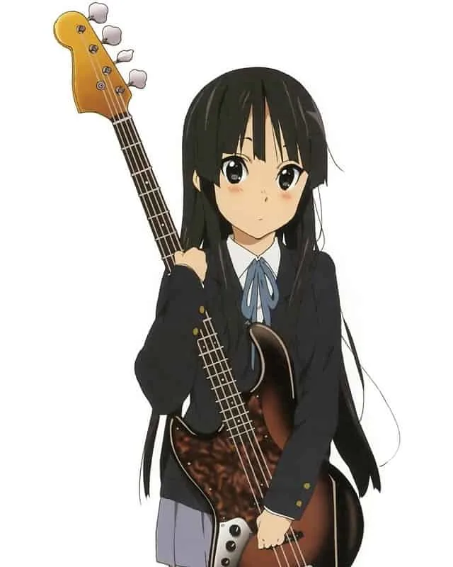 anime girl with long black hair - mio akiyama