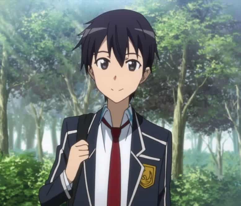 anime boy with black hair 