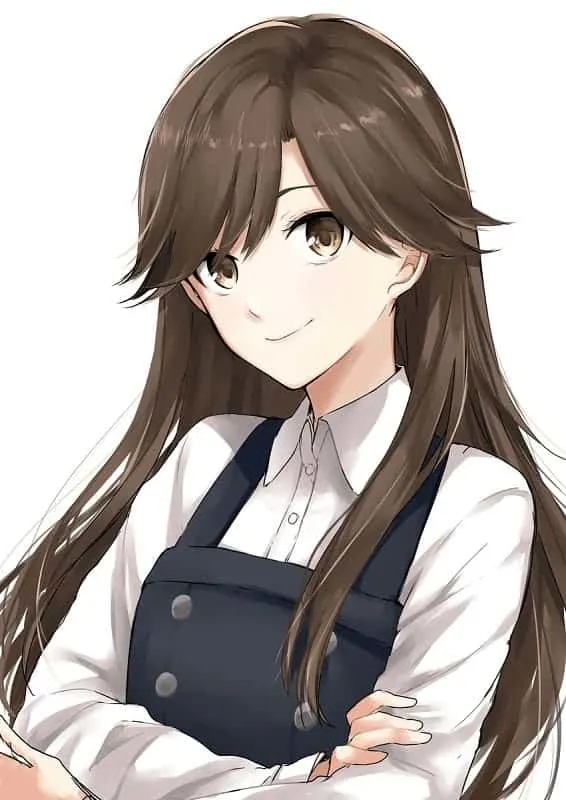 Anime Girl with Brown Hair and Brown Eyes