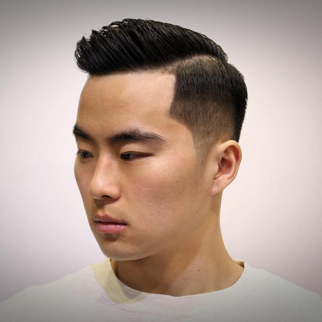 asian comb over with undercut