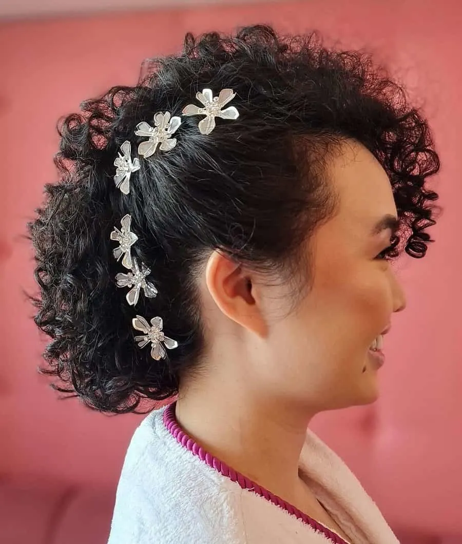 asian curly hairstyle for wedding