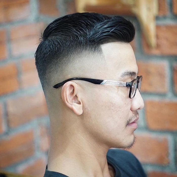 Skin fade haircut for Asian men