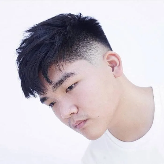 Messy Hair with Low Skin Fade