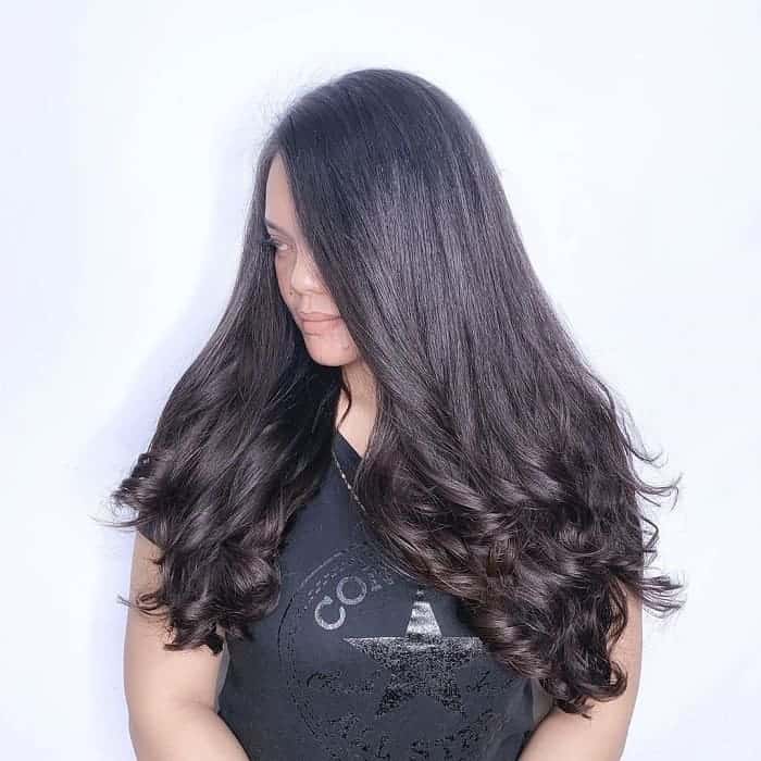 Long Asian hair with Curly Ends