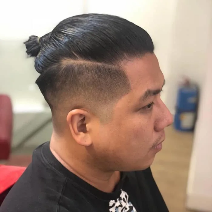 asian man bun with undercut