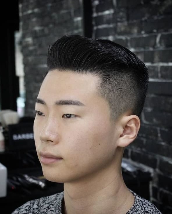 Short Comb Over Haircut for Asian Men