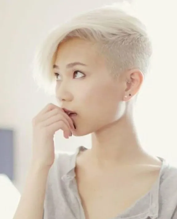 pixie with undercut for asian girl