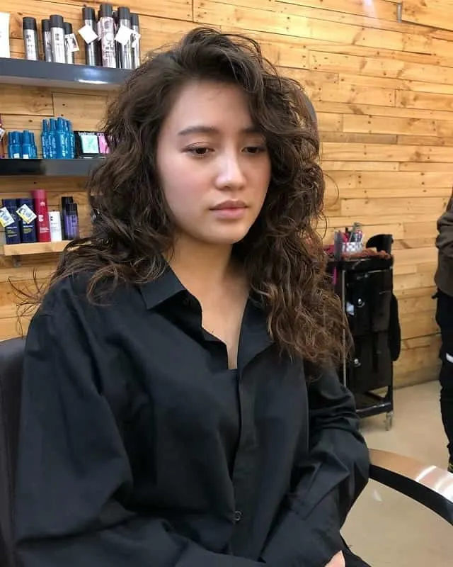 asian wavy perm