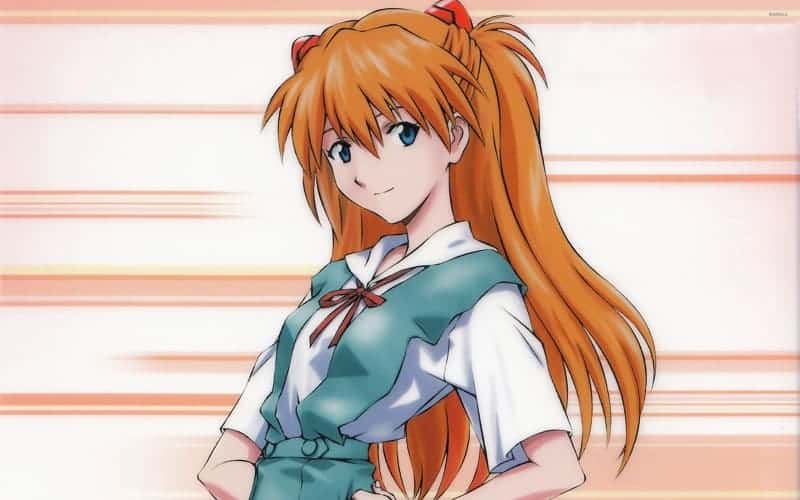 Long Orange Hair Anime