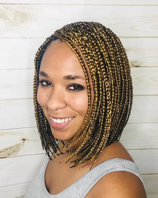 Asymmetrical Bob Box Braids