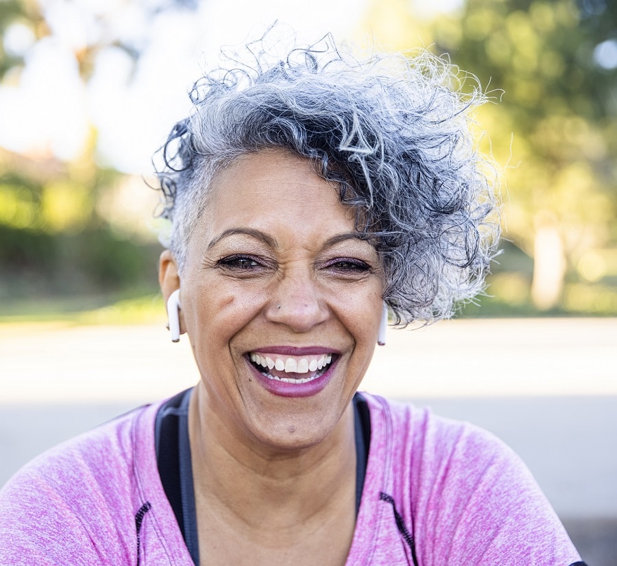 asymmetrical haircut for black women over 50