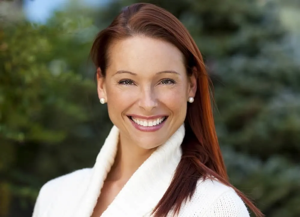 auburn hair color to look younger