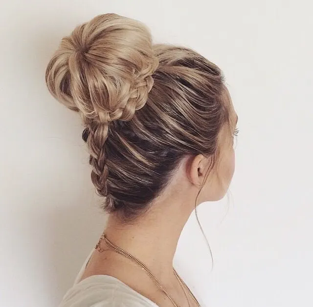 Upside Down Braided Bun Hairstyles