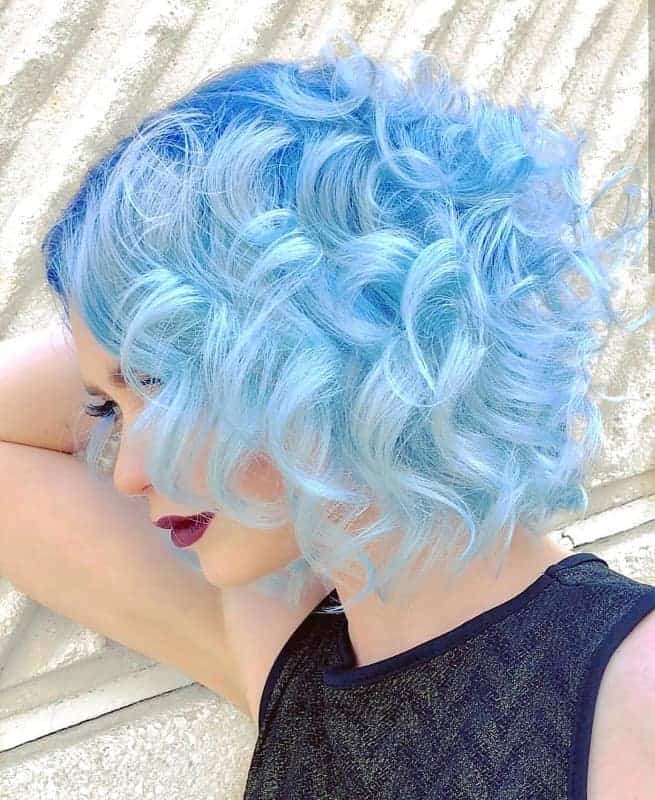 curly baby blue hair