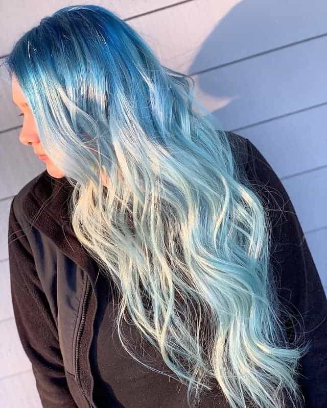 baby blue ombre hair
