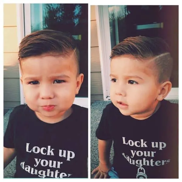 baby boy haircut with side part