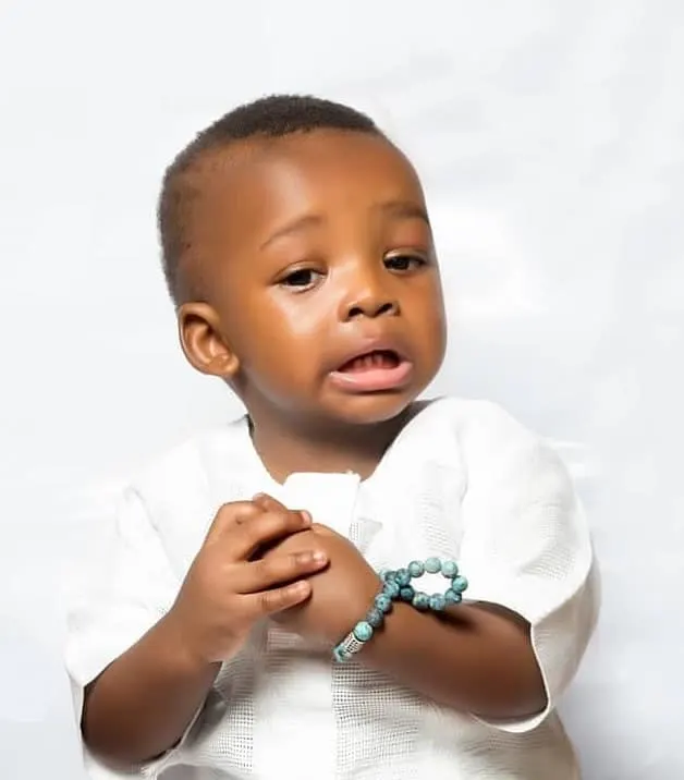 black baby boy first haircut