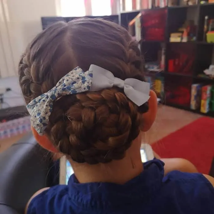 braided bun for baby girls