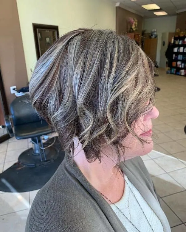  Ashy Grey Babylights for Short Hair