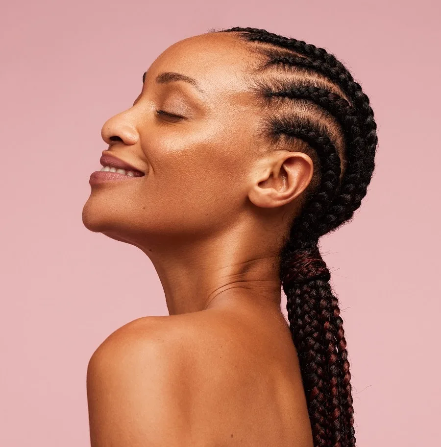 back cornrow braids for nigerian women