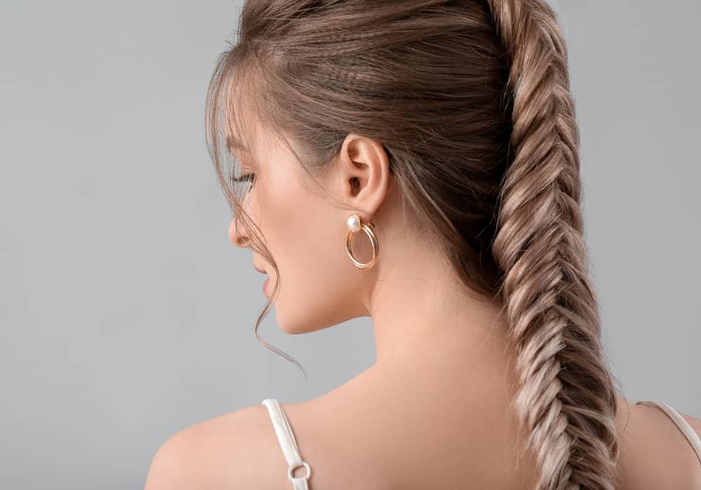 back to school fishtail braided hairstyle