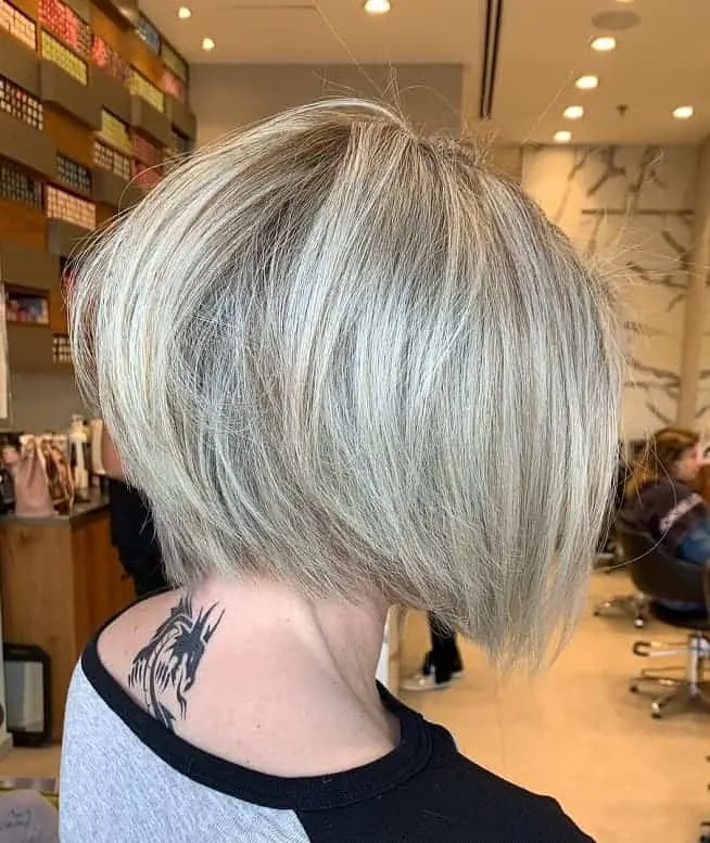 platinum blonde balayage bob