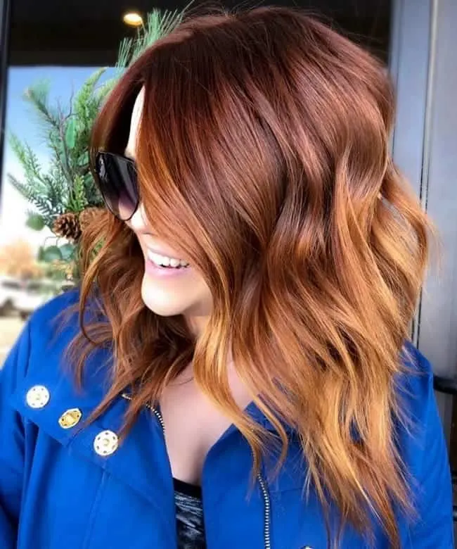 Copper Balayage Highlights