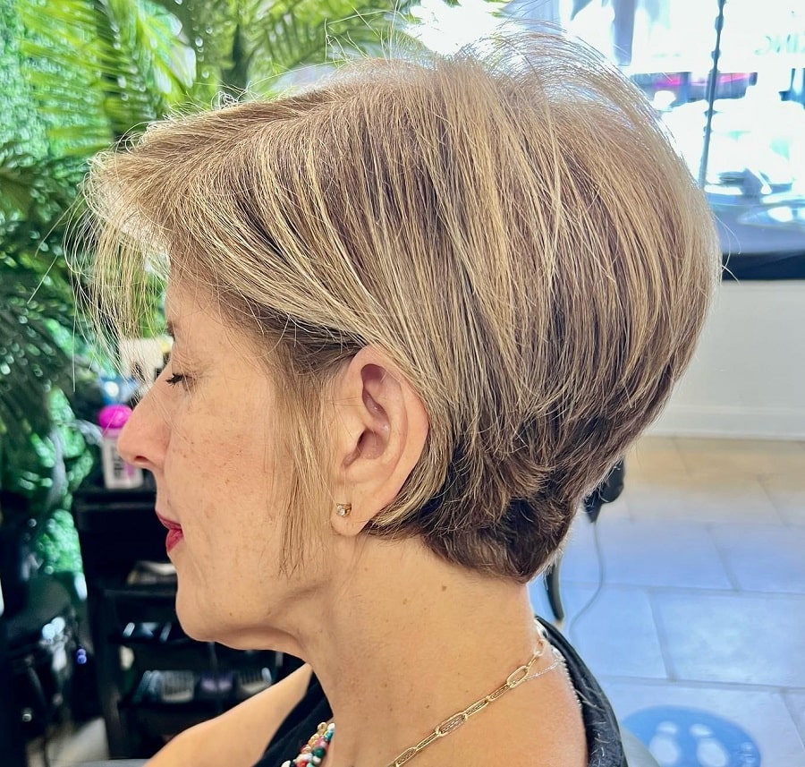 balayage pixie for women over 50