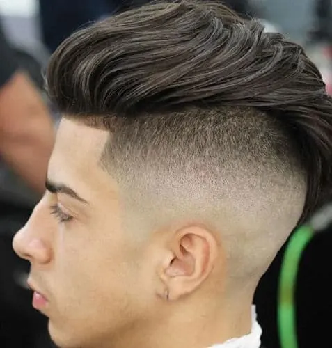 bald fade with long wavy hair for teenage boys