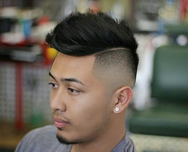 bald fade with part