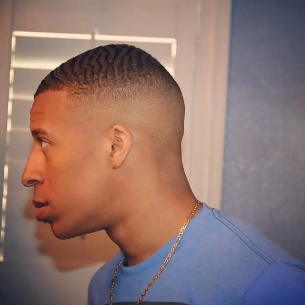 bald fade on waves for men