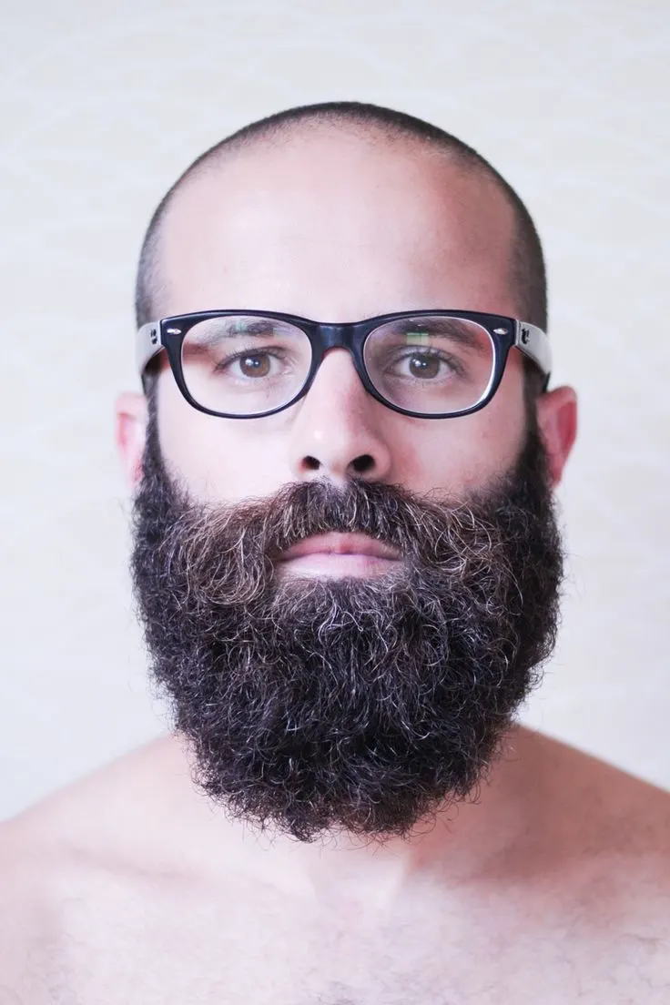 bald men Full Beard cut