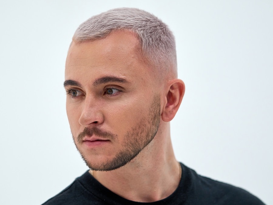 bald taper fade for blonde hair