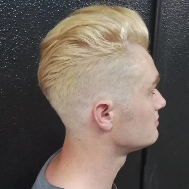 Pompadour with long balding hair