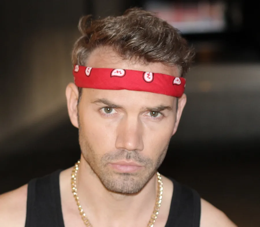 bandana hairstyle for men with short hair