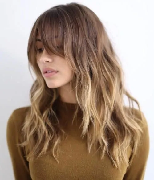 Two-toned hair with bangs