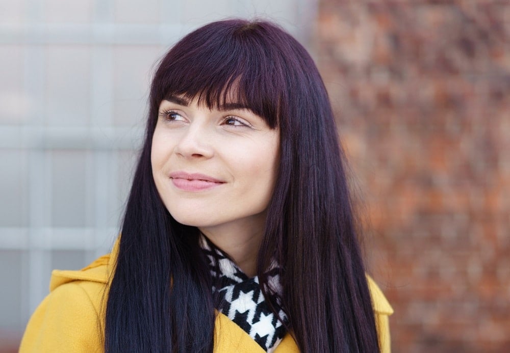 bangs for diamond face