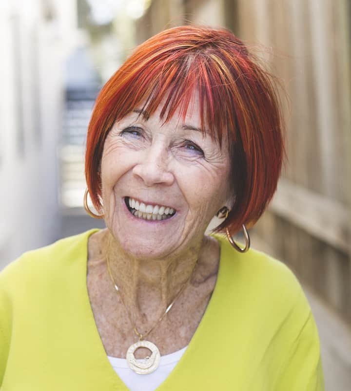 bangs for older women with oval faces