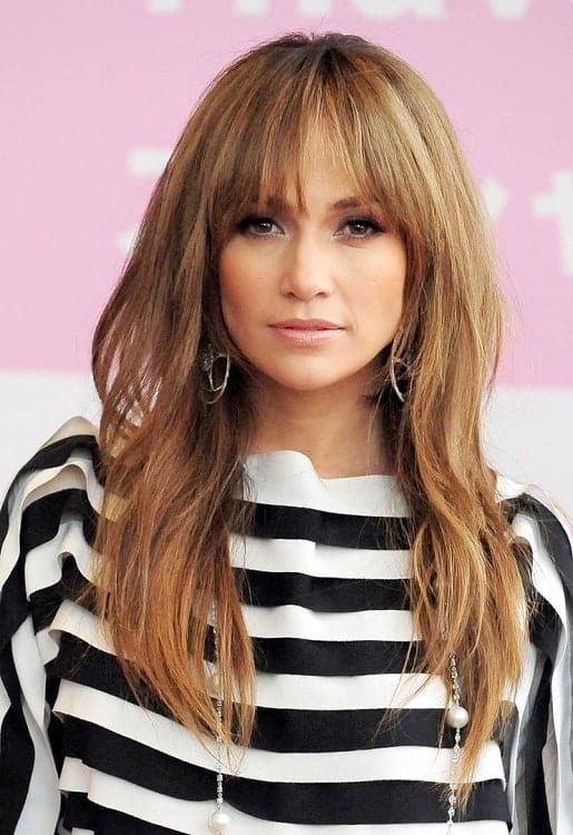 bangs with wavy hair for square face