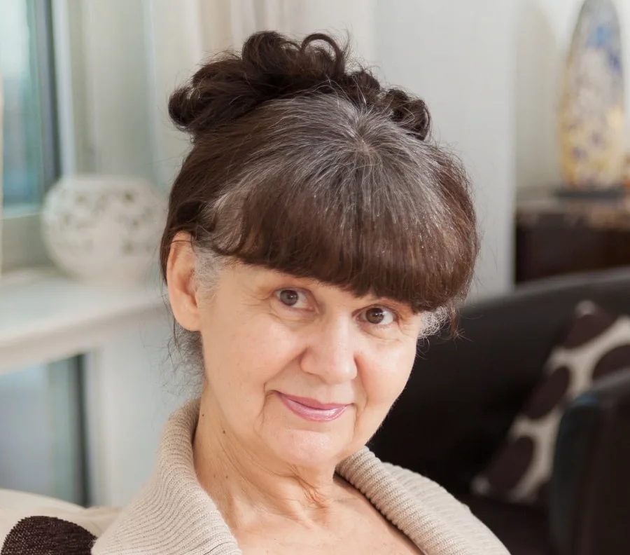bangs hairstyle for older women